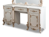 Флоренция Туалетный стол+пуфик из комплекта спальни  белый перламутр глянец