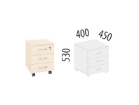 Рубин 40.61 Тумба 3 ящика с замком 