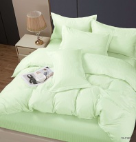   КПБ Микрофибра-страйп "Pandora" диз. № 1х1 (12-0109) Светлая мята (1,5-сп.)