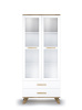 ВЕГА СКАНДИНАВИЯ гостиная Шкаф-витрина 800 Белый, Дуб Каньон, глянец белый Каталог с ценами МК Диол в Касимове